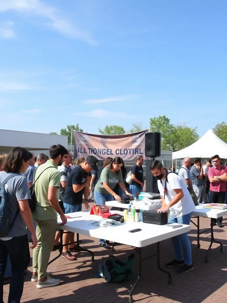An image of volunteers actively involved in a MOSAIC AZELLYS event, showing them assisting with event setup, interacting with attendees, and contributing to the overall success of the program, highlighting the importance of volunteerism and community support.